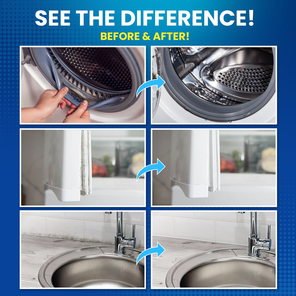 Nuvelo Grout Cleaner Gel before and after results on tile and grout