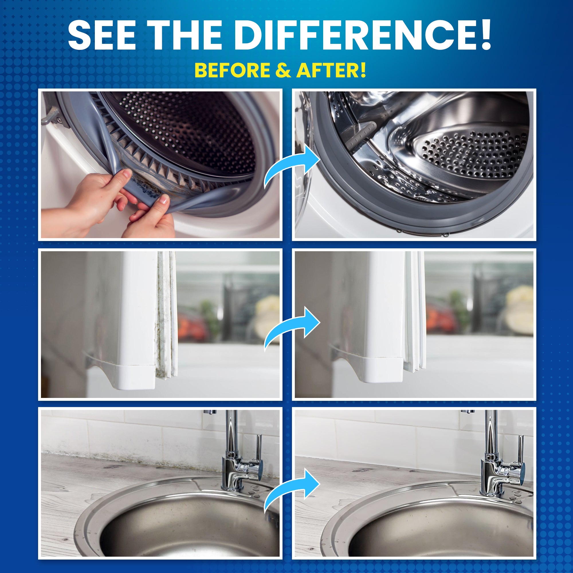 Nuvelo caulk strip before and after seal