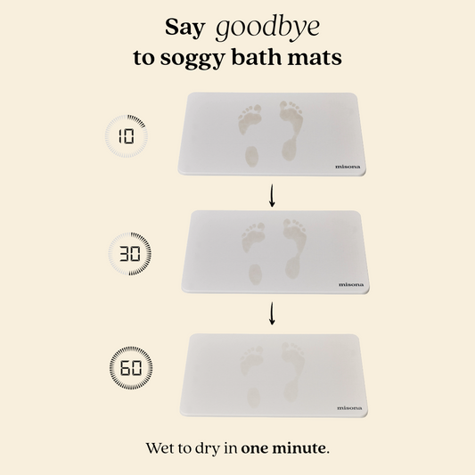 Nuvelo Diatomaceous Earth Bath Mat instant absorbent surface detail