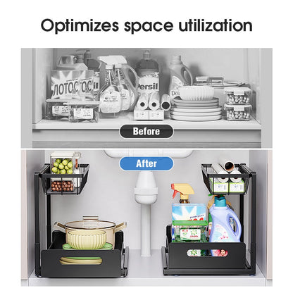 The Nuvelo Clean System under-sink organizer detail