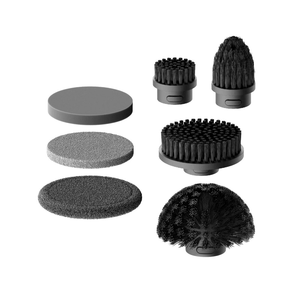 Electric spin scrubber replacement brush heads set overview
