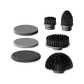 Electric spin scrubber replacement brush heads set overview