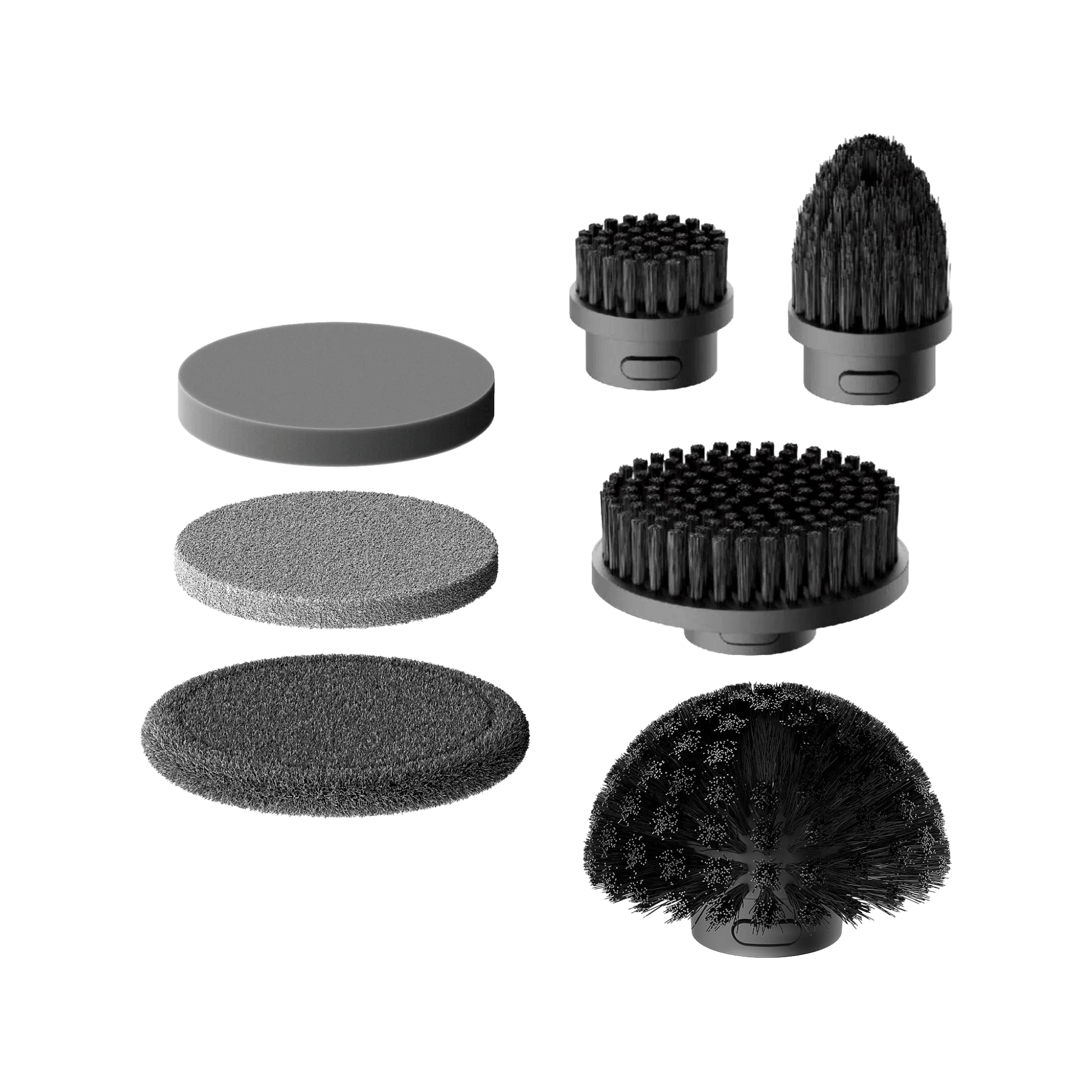 Electric spin scrubber replacement brush heads set overview