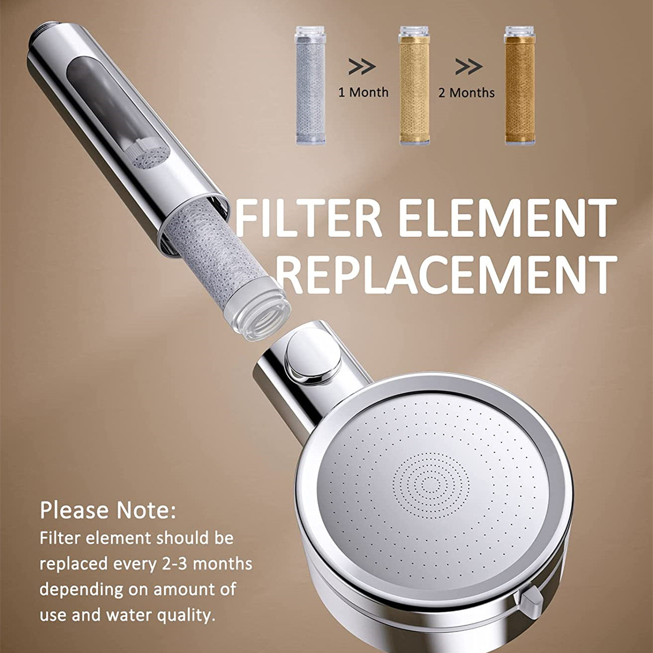 Nuvelo High-Pressure Filtered Shower Head installation overview