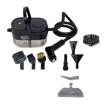 Nuvelo Pressurized Handheld Steam Cleaner with hose and precision attachments