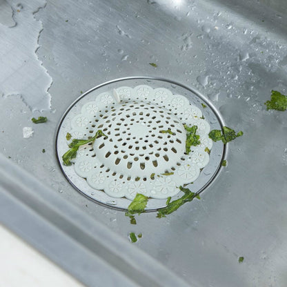 Nuvelo Silicone Drain Strainer dome design that catches hair