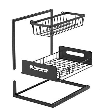Nuvelo Under-Sink Pull-Out Organizer Set installed under sink